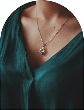 Customer wearing jewelry